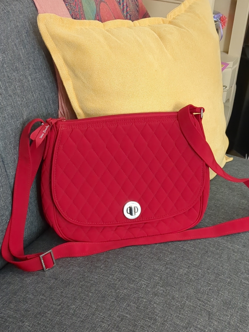 Vera Bradley Bright Red Quilted Crossbody
